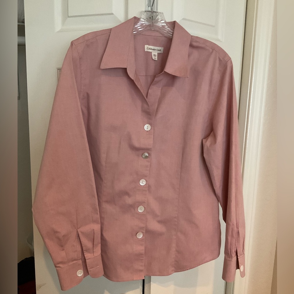 Coldwater Creek Blush Button-Up Blouse